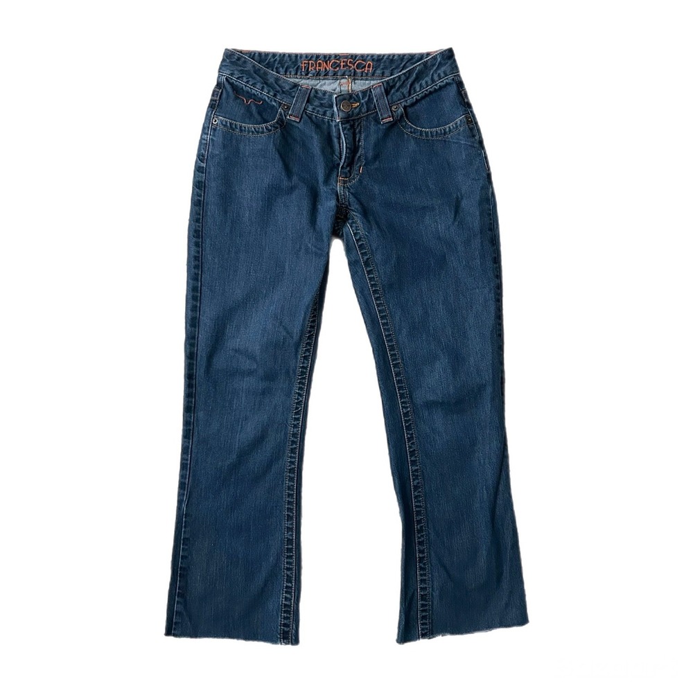 Kimes Ranch Francesca Jeans Cotton Blue Bootcut Raw Hem USA Made Size 4
